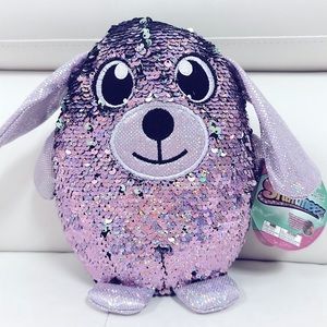 NEW Shimmeez Reversible Sequin Plush Delilah Dog
